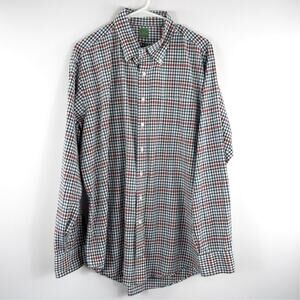 Sid Mashburn XL Button Down Shirt Mens Long Sleeve Check Cotton Classic